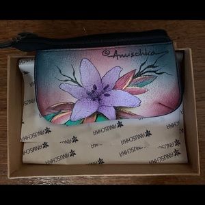 Anuschka Hand Painted Leather Coin Pouch